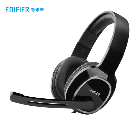 漫步者(EDIFIER)USB K815 耳机/耳麦 学生网课耳麦 头戴式电脑耳机 在线教育学习听力对话耳机 黑色